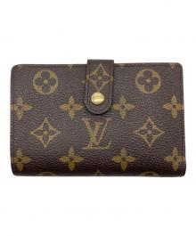 LOUIS VUITTON（ルイ ヴィトン）の古着「がま口財布　ポルトフォイユ・ヴィエノワ　モノグラム　ウォレット　二つ折り財布　コンパクト　フランス製」｜ブラウン