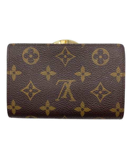 LOUIS VUITTON（ルイ ヴィトン）LOUIS VUITTON (ルイ ヴィトン) がま口財布　ポルトフォイユ・ヴィエノワ　モノグラム　ウォレット　二つ折り財布　コンパクト　フランス製 ブラウン サイズ:実寸参照の古着・服飾アイテム