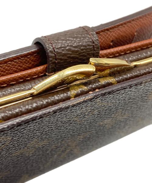 LOUIS VUITTON（ルイ ヴィトン）LOUIS VUITTON (ルイ ヴィトン) がま口財布　ポルトフォイユ・ヴィエノワ　モノグラム　ウォレット　二つ折り財布　コンパクト　フランス製 ブラウン サイズ:実寸参照の古着・服飾アイテム