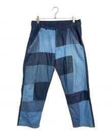 COMME des GARCONS SHIRT（コムデギャルソンシャツ）の古着「パッチワークデニムパンツ　デザインパンツ　フランス製」｜インディゴ