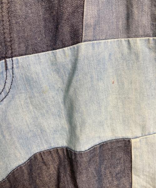 COMME des GARCONS SHIRT（コムデギャルソンシャツ）COMME des GARCONS SHIRT (コムデギャルソンシャツ) パッチワークデニムパンツ　デザインパンツ　フランス製 インディゴ サイズ:XSの古着・服飾アイテム