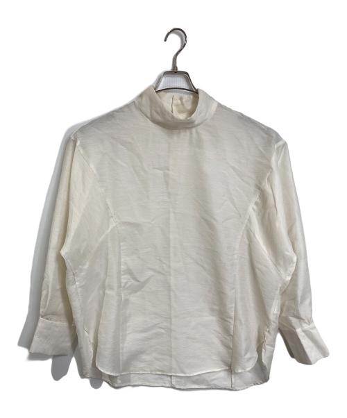 STUNNING LURE（スタニングルアー）STUNNING LURE (スタニングルアー) クリアスタンドネックシャツ　ブラウス　セレモニー アイボリー サイズ:Mの古着・服飾アイテム