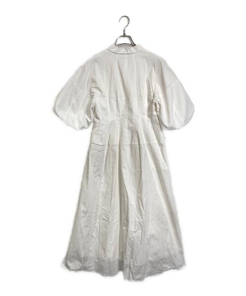 CLANE（クラネ）CLANE (クラネ) CLANE WAIST DESIGN VOLUME ONEPIECE クラネ ウエストデザイン ボリューム ワンピース  ロングワンピース ホワイト サイズ:1の古着・服飾アイテム