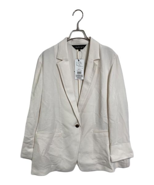 INDIVI（インディヴィ）INDIVI (インディヴィ) テーラードカラージャケット ホワイト サイズ:17 未使用品の古着・服飾アイテム