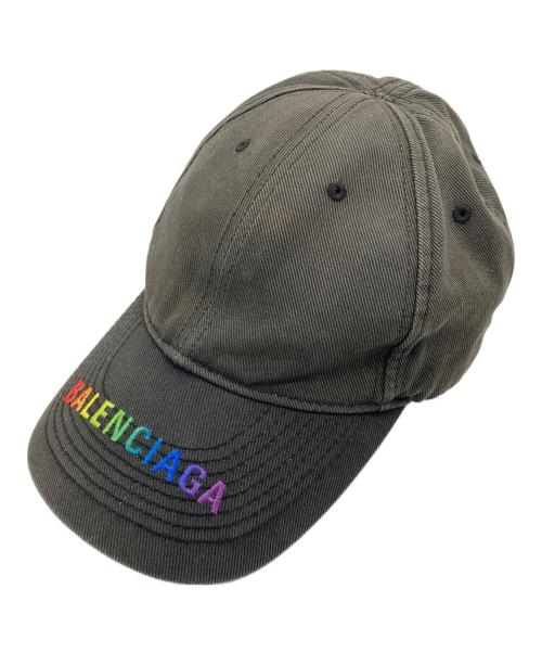 BALENCIAGA（バレンシアガ）BALENCIAGA (バレンシアガ) USED加工ベースボールキャップ　帽子　イタリア製 グレー サイズ:Lの古着・服飾アイテム