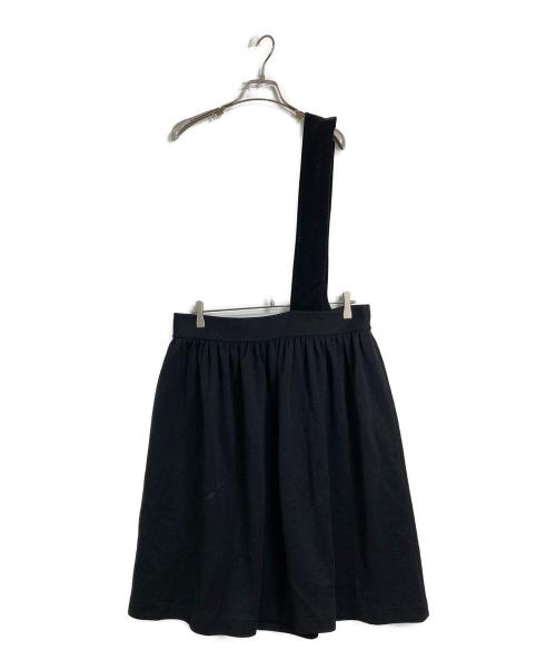 COMME des GARCONS（コムデギャルソン）COMME des GARCONS (コムデギャルソン) ウール ベロアワンショルダー スカート　07SS　日本製 ブラック サイズ:SSの古着・服飾アイテム