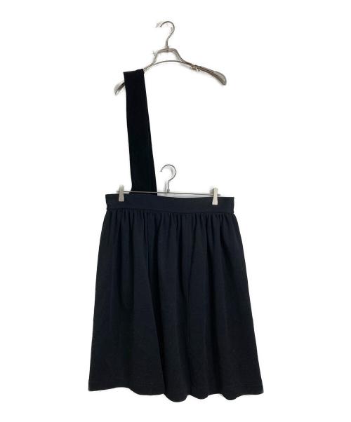 COMME des GARCONS（コムデギャルソン）COMME des GARCONS (コムデギャルソン) ウール ベロアワンショルダー スカート　07SS　日本製 ブラック サイズ:SSの古着・服飾アイテム