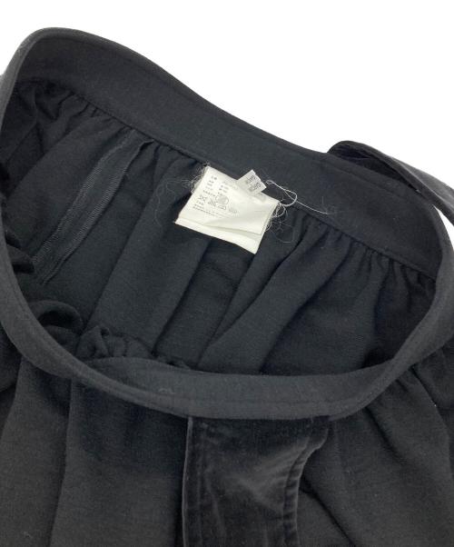 COMME des GARCONS（コムデギャルソン）COMME des GARCONS (コムデギャルソン) ウール ベロアワンショルダー スカート　07SS　日本製 ブラック サイズ:SSの古着・服飾アイテム