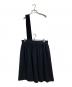 COMME des GARCONS (コムデギャルソン) ウール ベロアワンショルダー スカート　07SS　日本製 ブラック サイズ:SS：11000円