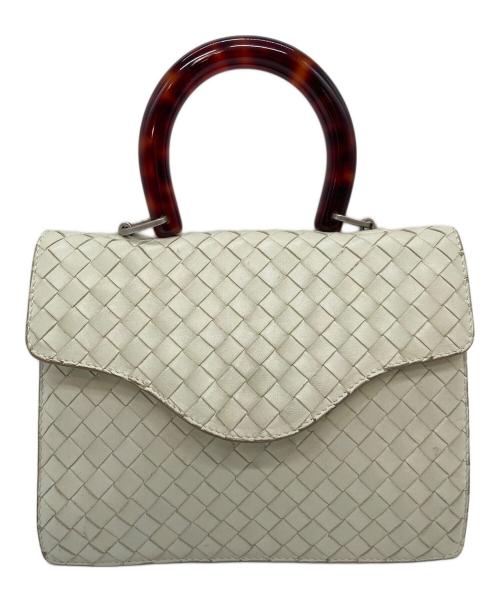 BOTTEGA VENETA（ボッテガベネタ）BOTTEGA VENETA (ボッテガベネタ) イントレチャートハンドバッグ　ミニバッグ　セレモニー　イタリア製 ベージュ サイズ:実寸参照の古着・服飾アイテム