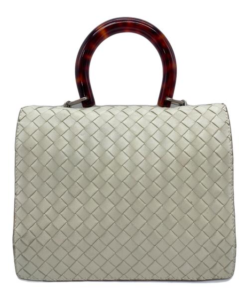 BOTTEGA VENETA（ボッテガベネタ）BOTTEGA VENETA (ボッテガベネタ) イントレチャートハンドバッグ　ミニバッグ　セレモニー　イタリア製 ベージュ サイズ:実寸参照の古着・服飾アイテム