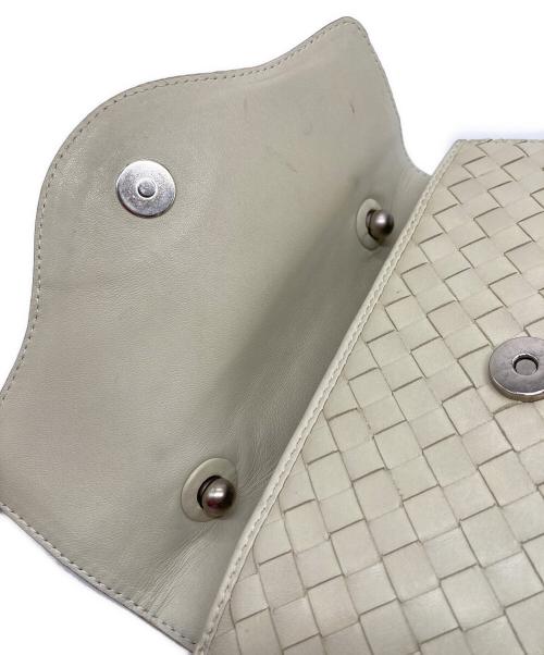 BOTTEGA VENETA（ボッテガベネタ）BOTTEGA VENETA (ボッテガベネタ) イントレチャートハンドバッグ　ミニバッグ　セレモニー　イタリア製 ベージュ サイズ:実寸参照の古着・服飾アイテム