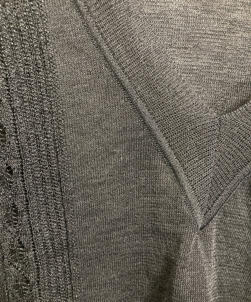 Gabardine K.T（ギャバシンケーティー）Gabardine K.T (ギャバシンケーティー) ハイグレードラミー シアー×ラメレースベスト　日本製 ブラック サイズ:15の古着・服飾アイテム