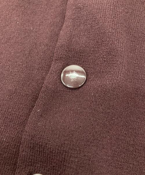 Jean Paul GAULTIER CLASSIQUE（ジャンポールゴルチエクラシック）Jean Paul GAULTIER CLASSIQUE (ジャンポールゴルチエクラシック) ラメ刺繍カーディガン　ナイロンカーティガン　日本製 ボルドー サイズ:48の古着・服飾アイテム