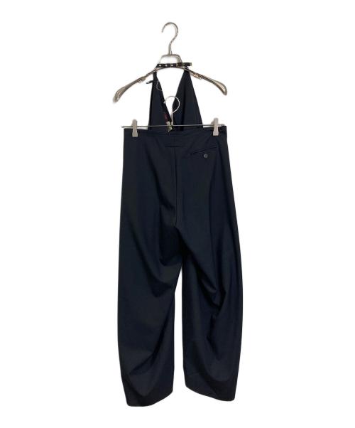 Jean Paul GAULTIER CLASSIQUE（ジャンポールゴルチエクラシック）Jean Paul GAULTIER CLASSIQUE (ジャンポールゴルチエクラシック) フロントスリットエプロンワンピース　ラップドレスワンピース　ボトムス型ワンピース ブラック サイズ:40の古着・服飾アイテム