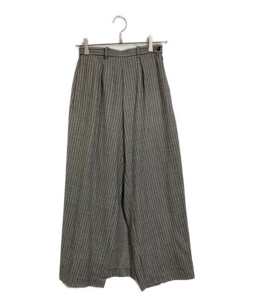 Jean Paul Gaultier FEMME（ジャンポールゴルチエ フェム）Jean Paul Gaultier FEMME (ジャンポールゴルチエ フェム) フロントパンツ＆バックスカート　フロントラップパンツ　日本製 グレー サイズ:40の古着・服飾アイテム