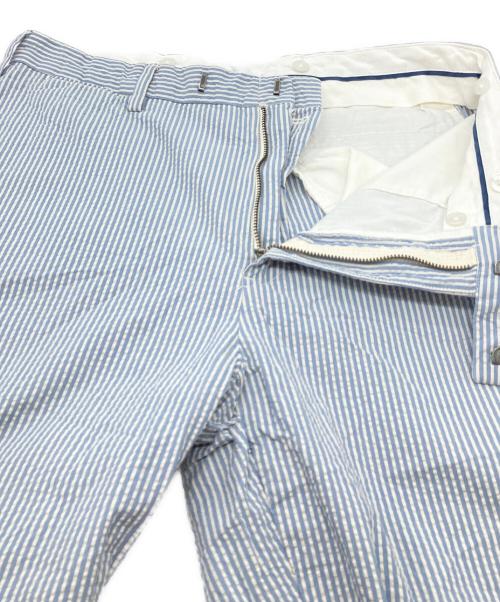 POLO RALPH LAUREN（ポロ・ラルフローレン）POLO RALPH LAUREN (ポロ・ラルフローレン) 【古着】シアサッカーストライプパンツ　コットンパンツ ホワイト×ブルー サイズ:32の古着・服飾アイテム