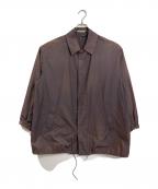 AURALEEオーラリー）の古着「CHAMBRAY BIG SOUTIEN COAT　シャンブレービッグステンカラーコート　アウター　ライトアウター　日本製　」｜ブラウン