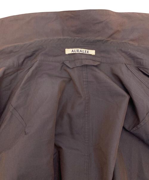 AURALEE（オーラリー）AURALEE (オーラリー) CHAMBRAY BIG SOUTIEN COAT　シャンブレービッグステンカラーコート　アウター　ライトアウター　日本製　 ブラウン サイズ:4の古着・服飾アイテム