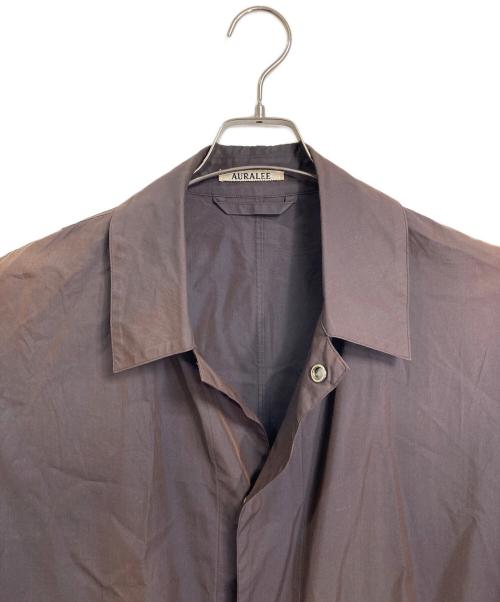 AURALEE（オーラリー）AURALEE (オーラリー) CHAMBRAY BIG SOUTIEN COAT　シャンブレービッグステンカラーコート　アウター　ライトアウター　日本製　 ブラウン サイズ:4の古着・服飾アイテム