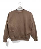 AURALEEオーラリー）の古着「BAGGY POLYESTER SWEAT P/O  バギーポリエステルスウェットプルオーバー  スウェット　日本製」｜ブラウン