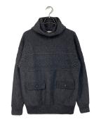Snow peakスノーピーク）の古着「ニットパーカー　キャンプ　アウトドア」｜グレー