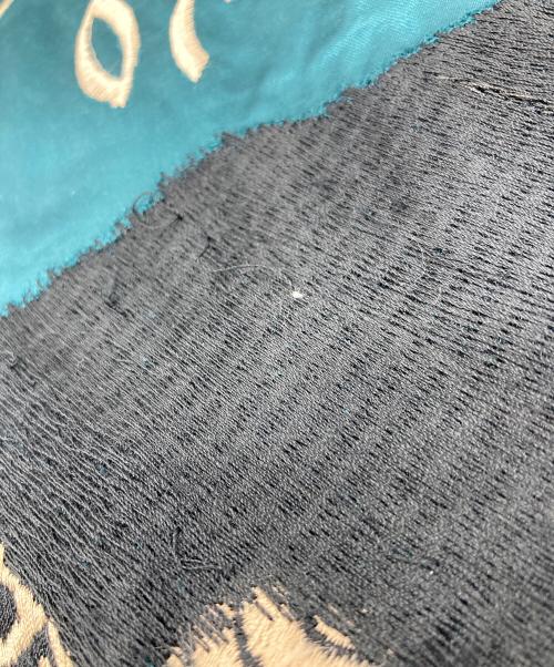 DIESEL（ディーゼル）DIESEL (ディーゼル) サテンジャケット　スカジャン　ターコイズブルー　虎刺繍 ブルーグリーン サイズ:Lの古着・服飾アイテム