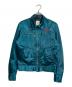 DIESEL（ディーゼル）の古着「サテンジャケット　スカジャン　ターコイズブルー　虎刺繍」｜ブルーグリーン