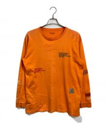 CarHartt×HERON PRESTON（カーハート×ヘロンプレストン）の古着「プリントカットソー　ロングカットソー　コットン」｜オレンジ