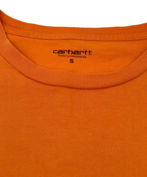 CarHartt（カーハート）CarHartt (カーハート) HERON PRESTON (ヘロンプレストン) プリントカットソー　ロングカットソー　コットン オレンジ サイズ:Sの古着・服飾アイテム