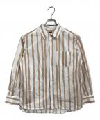 A.P.C.アーペーセー）の古着「CHEMISE SELA SHIRT　シュミーズセラシャツ　長袖シャツ　ストライプ」｜ホワイト×ベージュ