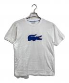LACOSTEラコステ）の古着「半袖デカロゴ刺繍Tシャツ　半袖カットソー　Tシャツ　Tee」｜ホワイト
