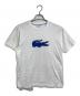 LACOSTE（ラコステ）の古着「半袖デカロゴ刺繍Tシャツ　半袖カットソー　Tシャツ　Tee」｜ホワイト