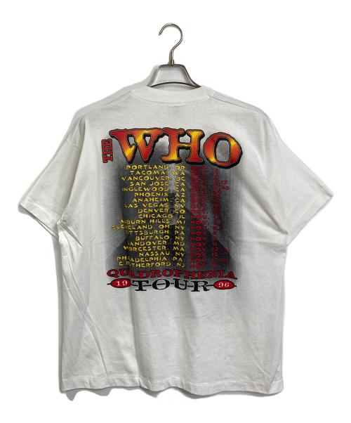 THE WHO ツアー Tシャツ（ザフー ツアーシャツ）THE WHO ツアー Tシャツ (ザフー ツアーシャツ) 1996 THE WHO Tシャツ QUADROPHENIA 1996 両面プリント ホワイト サイズ:XLの古着・服飾アイテム