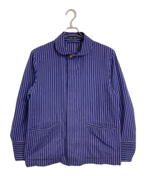 FRANK LEDER（フランクリーダー）FRANK LEDER  (フランクリーダー) 丸襟ストライプワークジャケット　アウター　ライトアウター　ドイツ製 ブルー サイズ:02の古着・服飾アイテム