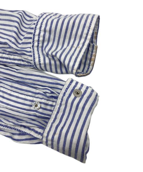 KAPITAL（キャピタル）KAPITAL (キャピタル) ストライプウエスタンシャツ　コットンシャツ ホワイト×ブルー サイズ:2の古着・服飾アイテム