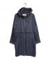 HERNO（ヘルノ）の古着「ナイロンフードコート　ロングコート　アウター　ライトアウター　イタリア製　ダブルジップ」｜ネイビー