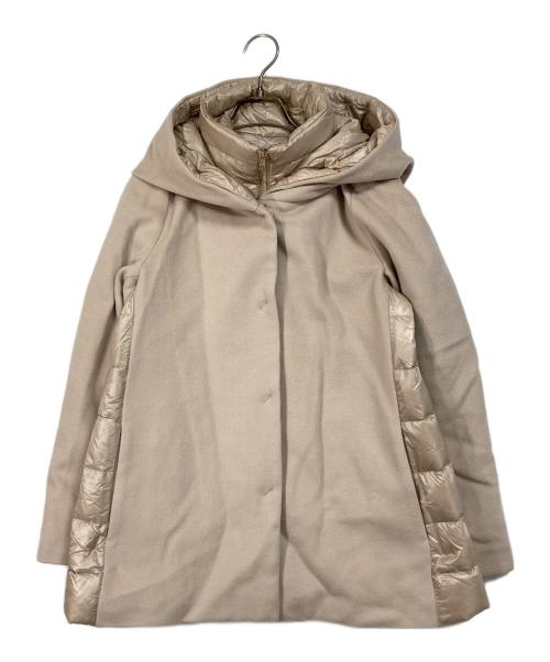 HERNO（ヘルノ）HERNO (ヘルノ) ウール パデット ダウンコート ベージュ サイズ:40の古着・服飾アイテム