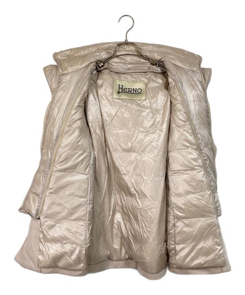 HERNO（ヘルノ）HERNO (ヘルノ) ウール パデット ダウンコート ベージュ サイズ:40の古着・服飾アイテム