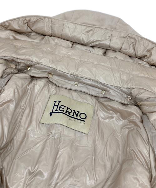 HERNO（ヘルノ）HERNO (ヘルノ) ウール パデット ダウンコート ベージュ サイズ:40の古着・服飾アイテム