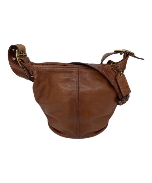 COACH（コーチ）COACH (コーチ) バケツ型ショルダーバッグ　レザーバッグ　	OLD COACH ブラウン サイズ:実寸参照の古着・服飾アイテム