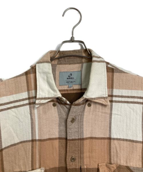 Carhartt WIP（カーハート ワーク イン プログレス）Carhartt WIP (カーハート ワーク イン プログレス) Invincible (インヴィンシブル) LS WORK SHIRT MAX 長袖シャツ　チェックシャツ ベージュ サイズ:Lの古着・服飾アイテム