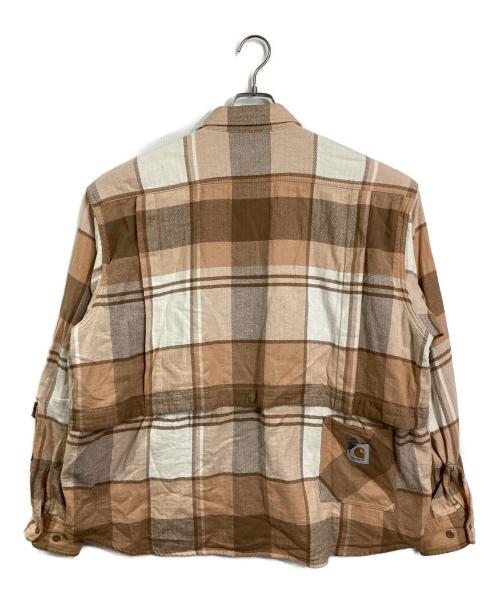 Carhartt WIP（カーハート ワーク イン プログレス）Carhartt WIP (カーハート ワーク イン プログレス) Invincible (インヴィンシブル) LS WORK SHIRT MAX 長袖シャツ　チェックシャツ ベージュ サイズ:Lの古着・服飾アイテム