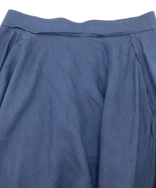 MADISON BLUE（マディソンブルー）MADISON BLUE (マディソンブルー) タックサーキュラーロングスカート　日本製 ネイビー サイズ:02の古着・服飾アイテム