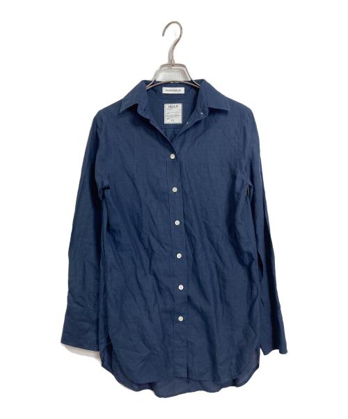 MADISON BLUE（マディソンブルー）MADISON BLUE (マディソンブルー) MADAME LONG SHIRT  マダムロングシャツ  長袖シャツ　日本製 ネイビー サイズ:01の古着・服飾アイテム