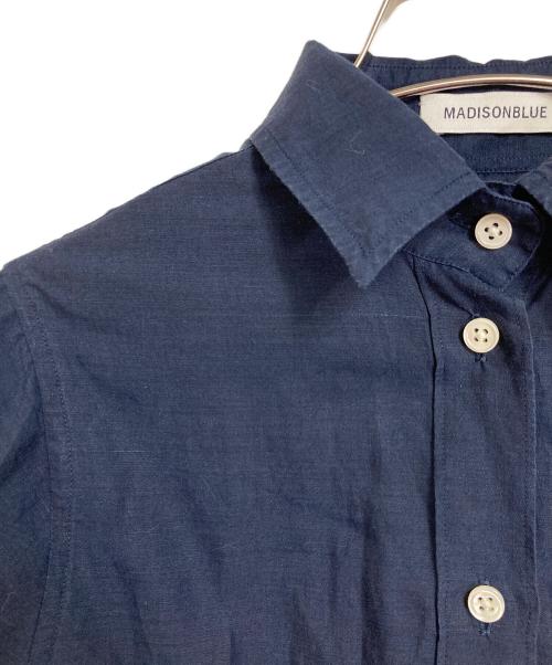 MADISON BLUE（マディソンブルー）MADISON BLUE (マディソンブルー) MADAME LONG SHIRT  マダムロングシャツ  長袖シャツ　日本製 ネイビー サイズ:01の古着・服飾アイテム