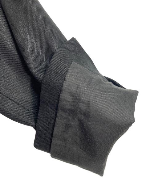 EVERYDAY I LIKE.（エヴリデイ アイ ライク）EVERYDAY I LIKE. (エヴリデイ アイ ライク) Linen Collarless Jacket　リネンカラーレスジャケット　アウター　ライトアウター　日本製 ブラック サイズ:実寸参照の古着・服飾アイテム