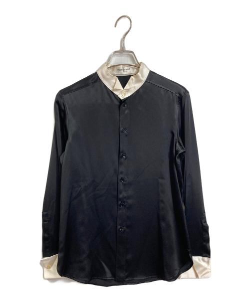Saint Laurent Paris（サンローランパリ）Saint Laurent Paris (サンローランパリ) シルクシャツ　長袖シャツ　イタリア製　セレモニー ブラック サイズ:36の古着・服飾アイテム