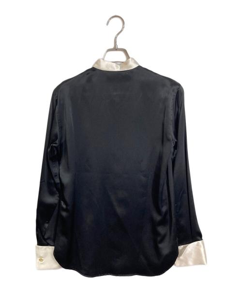 Saint Laurent Paris（サンローランパリ）Saint Laurent Paris (サンローランパリ) シルクシャツ　長袖シャツ　イタリア製　セレモニー ブラック サイズ:36の古着・服飾アイテム