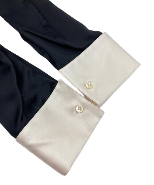 Saint Laurent Paris（サンローランパリ）Saint Laurent Paris (サンローランパリ) シルクシャツ　長袖シャツ　イタリア製　セレモニー ブラック サイズ:36の古着・服飾アイテム